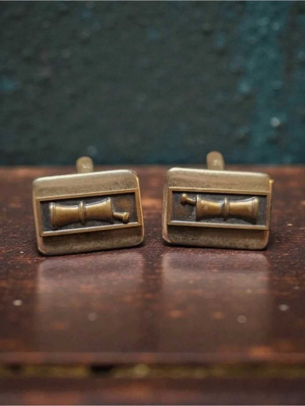 🫶🏻 Antique Gold Tone Men’s Cufflinks RX Phamacist